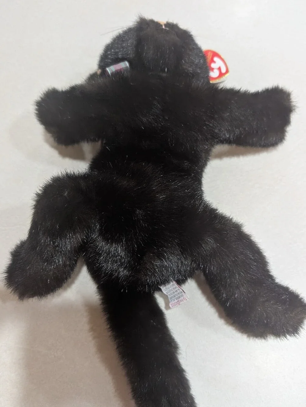 Ty Black Plush Kitten with Tan Accents